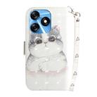For Tecno Spark 10 / Spark 10C 3D Colored Horizontal Flip Leather Phone Case(Cute Cat) - 3