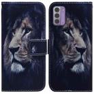 For Nokia G42 Coloured Drawing Flip Leather Phone Case(Lion) - 1