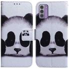 For Nokia G42 Coloured Drawing Flip Leather Phone Case(Panda) - 1