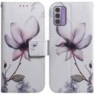 For Nokia G42 Coloured Drawing Flip Leather Phone Case(Magnolia) - 1
