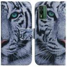 For Nokia XR21 Coloured Drawing Flip Leather Phone Case(Tiger) - 1