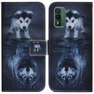 For Nokia XR21 Coloured Drawing Flip Leather Phone Case(Wolf and Dog) - 1