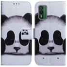 For Nokia XR21 Coloured Drawing Flip Leather Phone Case(Panda) - 1