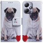 For Infinix Hot 30 Play Coloured Drawing Flip Leather Phone Case(Pug) - 1