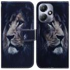 For Infinix Hot 30 Play Coloured Drawing Flip Leather Phone Case(Lion) - 1