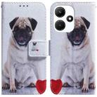 For Infinix Hot 30i Coloured Drawing Flip Leather Phone Case(Pug) - 1