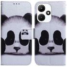 For Infinix Hot 30i Coloured Drawing Flip Leather Phone Case(Panda) - 1