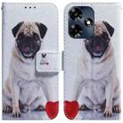 For Infinix Hot 30 Coloured Drawing Flip Leather Phone Case(Pug) - 1