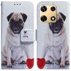 For Infinix Note 30 Pro Coloured Drawing Flip Leather Phone Case(Pug) - 1