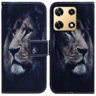 For Infinix Note 30 Pro Coloured Drawing Flip Leather Phone Case(Lion) - 1