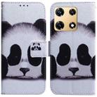 For Infinix Note 30 Pro Coloured Drawing Flip Leather Phone Case(Panda) - 1