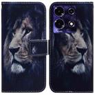 For Infinix Note 30i Coloured Drawing Flip Leather Phone Case(Lion) - 1
