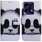For Infinix Note 30i Coloured Drawing Flip Leather Phone Case(Panda) - 1