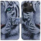 For Infinix Smart 7 India / 7 Plus Coloured Drawing Flip Leather Phone Case(Tiger) - 1