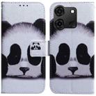 For Infinix Smart 7 India / 7 Plus Coloured Drawing Flip Leather Phone Case(Panda) - 1