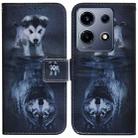 For Infinix Note 30 VIP Coloured Drawing Flip Leather Phone Case(Wolf and Dog) - 1