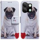 For Infinix Smart 7 HD Coloured Drawing Flip Leather Phone Case(Pug) - 1