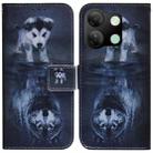 For Infinix Smart 7 HD Coloured Drawing Flip Leather Phone Case(Wolf and Dog) - 1