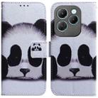 For Infinix Hot 40 / 40 Pro Coloured Drawing Flip Leather Phone Case(Panda) - 1