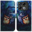 For Infinix GT 20 Pro Coloured Drawing Flip Leather Phone Case(Oil Painting Owl) - 1