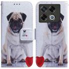 For Infinix GT 20 Pro Coloured Drawing Flip Leather Phone Case(Pug) - 1