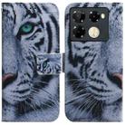 For Infinix Note 40 Pro 5G / 40 Pro 4G Coloured Drawing Flip Leather Phone Case(Tiger) - 1