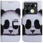 For Infinix Note 40 Pro 5G / 40 Pro 4G Coloured Drawing Flip Leather Phone Case(Panda) - 1
