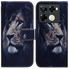 For Infinix Note 40 Pro+ 5G Coloured Drawing Flip Leather Phone Case(Lion) - 1