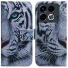 For Infinix Note 40 4G Coloured Drawing Flip Leather Phone Case(Tiger) - 1