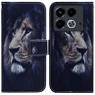 For Infinix Note 40 4G Coloured Drawing Flip Leather Phone Case(Lion) - 1