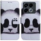 For Infinix Note 40 4G Coloured Drawing Flip Leather Phone Case(Panda) - 1