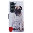For Infinix Hot 50 5G Coloured Drawing Flip Leather Phone Case(Pug) - 3