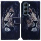 For Infinix Hot 50 5G Coloured Drawing Flip Leather Phone Case(Lion) - 1