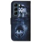 For Infinix Hot 50 5G Coloured Drawing Flip Leather Phone Case(Wolf and Dog) - 3