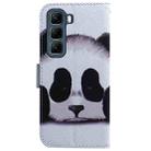 For Infinix Hot 50 5G Coloured Drawing Flip Leather Phone Case(Panda) - 3