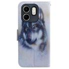 For Infinix Hot 50i / Smart 9 Coloured Drawing Flip Leather Phone Case(White Wolf) - 3