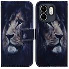 For Infinix Hot 50i / Smart 9 Coloured Drawing Flip Leather Phone Case(Lion) - 1