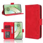 For Motorola Edge 40 Skin Feel Calf Texture Card Slots Leather Phone Case(Red) - 1