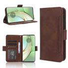 For Motorola Edge 40 Skin Feel Calf Texture Card Slots Leather Phone Case(Brown) - 1