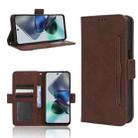 For Motorola Moto G53 / G13 Skin Feel Calf Texture Card Slots Leather Phone Case(Brown) - 1