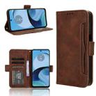 For Motorola Moto G14 4G Skin Feel Calf Texture Card Slots Leather Phone Case(Brown) - 1