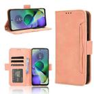 For Motorola Moto G54 5G Skin Feel Calf Texture Card Slots Leather Phone Case(Pink) - 1