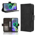 For Motorola Moto G54 5G Skin Feel Calf Texture Card Slots Leather Phone Case(Black) - 1