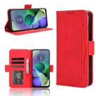 For Motorola Moto G54 5G Skin Feel Calf Texture Card Slots Leather Phone Case(Red) - 1