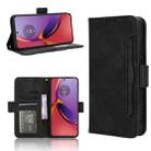 For Motorola Moto G84 5G Skin Feel Calf Texture Card Slots Leather Phone Case(Black) - 1