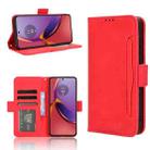 For Motorola Moto G84 5G Skin Feel Calf Texture Card Slots Leather Phone Case(Red) - 1