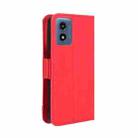 For Motorola Moto G Play 4G 2024 Skin Feel Calf Texture Card Slots Leather Phone Case(Red) - 3