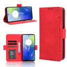 For Motorola Moto G04 / G24 Skin Feel Calf Texture Card Slots Leather Phone Case(Red) - 1