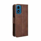 For Motorola Moto G04 / G24 Skin Feel Calf Texture Card Slots Leather Phone Case(Brown) - 3