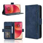 For Motorola Edge 50 Fusion Skin Feel Calf Texture Card Slots Leather Phone Case(Blue) - 1